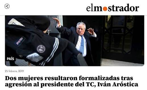 Dos mujeres resultaron formalizadas tras agresión al presidente del TC Iván Aróstica
