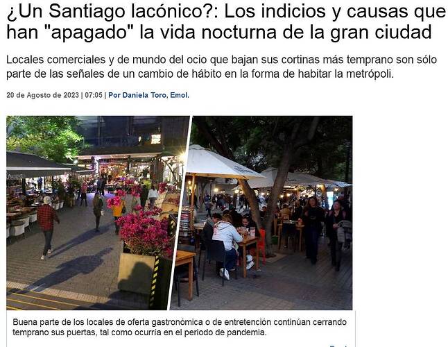Un Santiago lacónico Los indicios y causas que han apagado la vida nocturna de la gran ciudad
