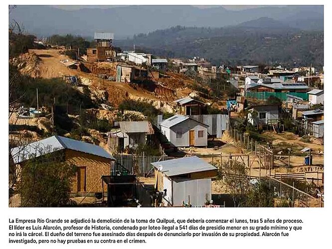 Quién es el líder de toma de Quilpué que cumplirá pena libre