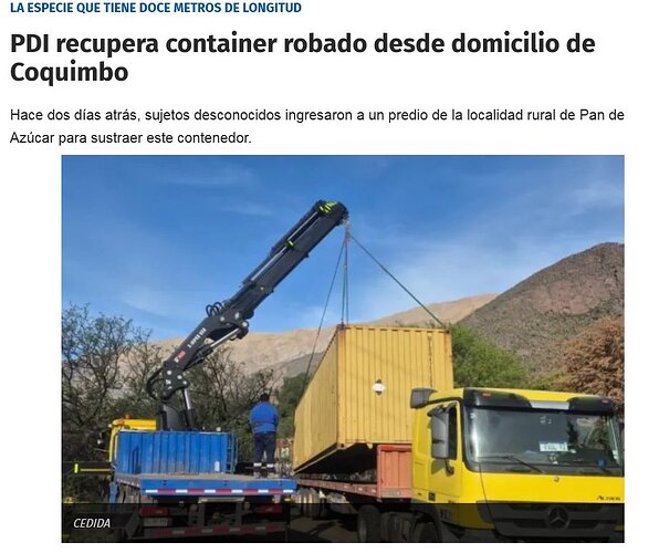 PDI recupera container