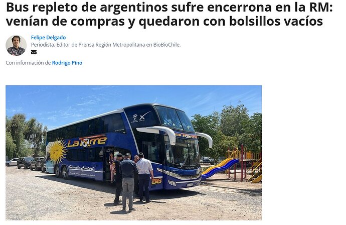 Bus repleto de argentinos sufre encerrona en la RM