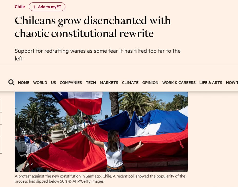 Chileans grow disenchanted with chaotic constitutional rewrite